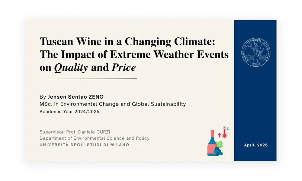 Tuscan Wine in a Changing Climate - Thesis Defense Presentation